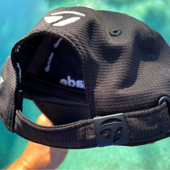TaylorMade Black with Buckle Adjustable Strap Golf Cap - Picture 5 of 9